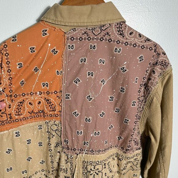 We The Free For Free People Khaki Swept Up Military Shirt Jacket NWOT Size XS - Picture 15 of 16